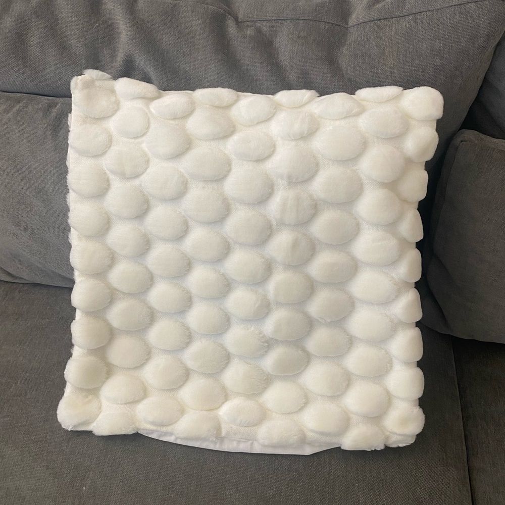 Egg Cushion Cover 50x50 cm, White